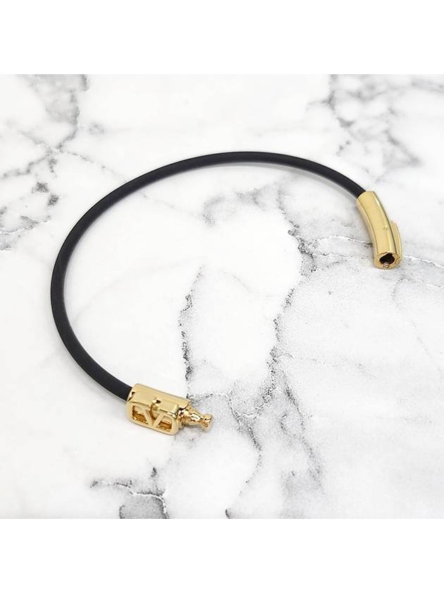 V logo signature bracelet bracelet black 4Y2J0R51 ZBL 0NO - VALENTINO - BALAAN 10