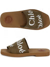 Woody Logo Flat Mule Slippers Brown - CHLOE - BALAAN 2