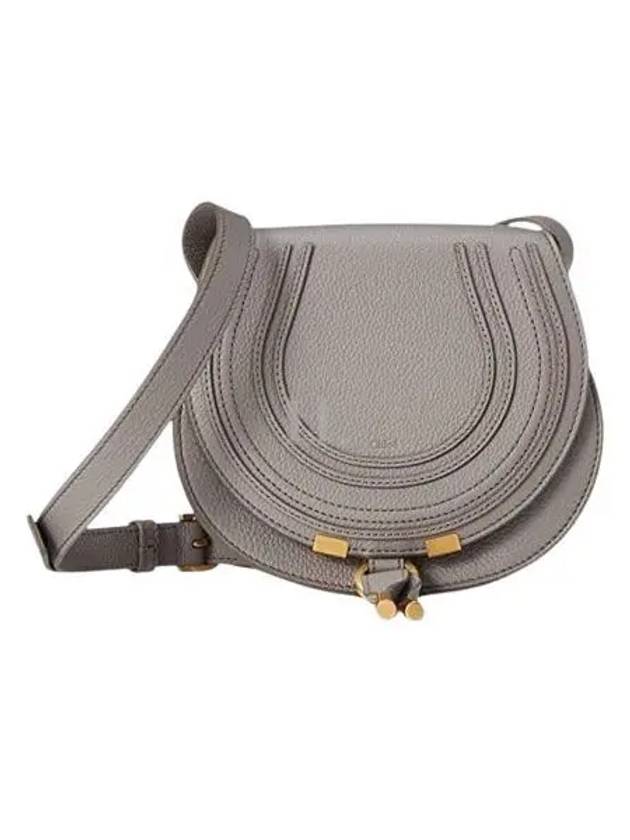 Marcie Saddle Small Grained Leather Cross Bag Grey - CHLOE - BALAAN 2