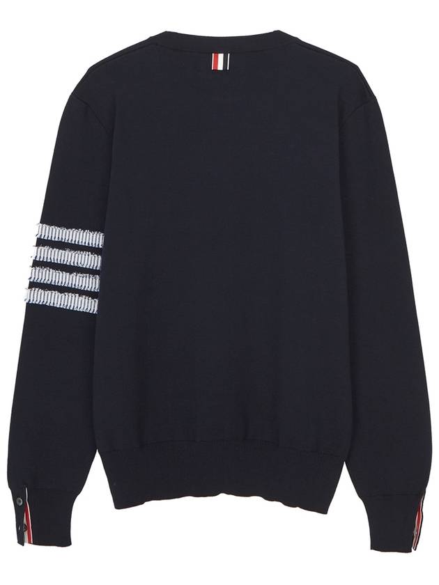 4 Bar Straight Knit Top Navy - THOM BROWNE - BALAAN 3