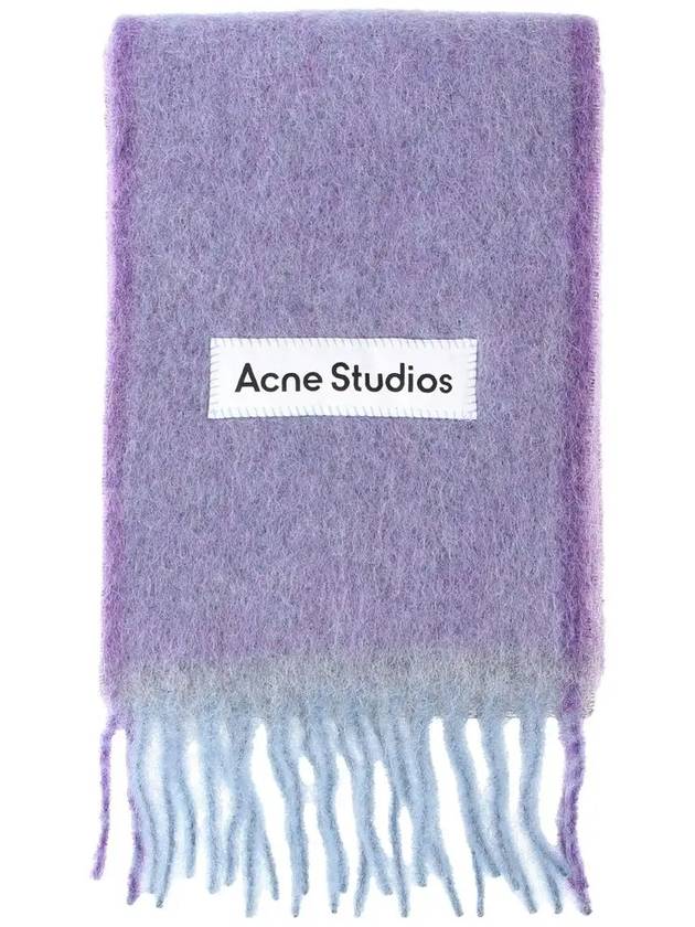 Mohair Wool Fringe Muffler Lavender Purple - ACNE STUDIOS - BALAAN 3