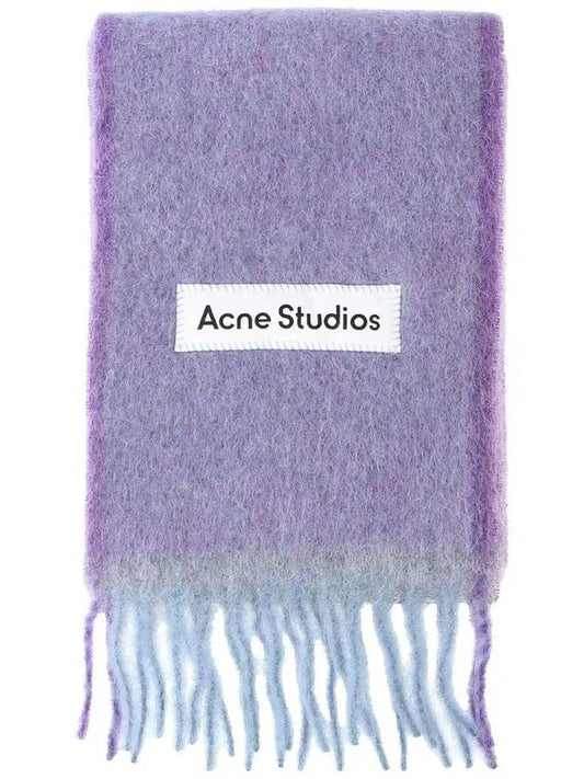 Mohair Wool Fringe Muffler Lavender Purple - ACNE STUDIOS - BALAAN 2