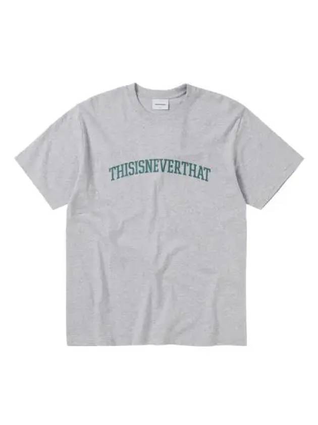 Arch Logo Short Sleeve T Shirt Heather Gray - THISISNEVERTHAT - BALAAN 1