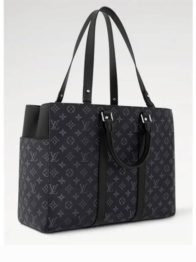 Sac Plat 24H Monogram Eclipse Tote Bag Black - LOUIS VUITTON - BALAAN 4