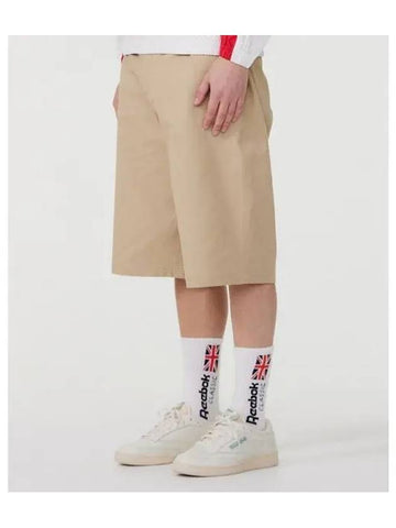 Daily Cotton Bermuda Pants Beige - REEBOK - BALAAN 1