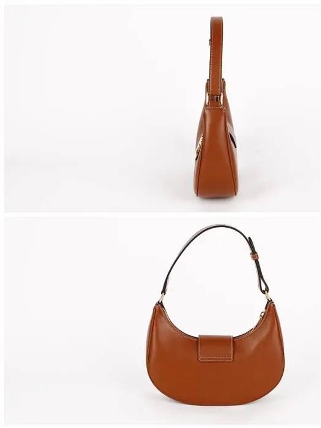 Ava Triomphe Smooth Calfskin Shoulder Bag Tan - CELINE - BALAAN 4