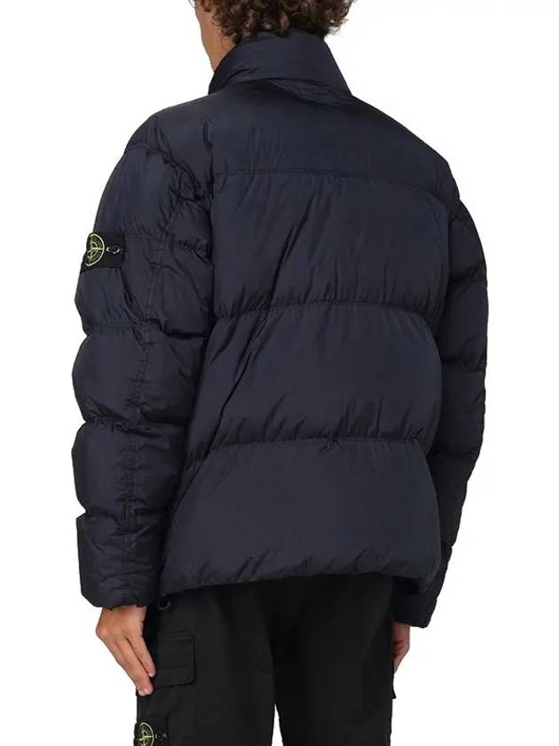 Garment Dyed Crinkle Reps Down Padding Navy - STONE ISLAND - BALAAN 6