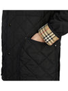 Long Sleeved Quilted Jacket Black - BURBERRY - BALAAN 10