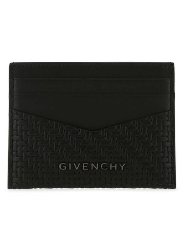 Woven Leather Card Holder - GIVENCHY - BALAAN 1