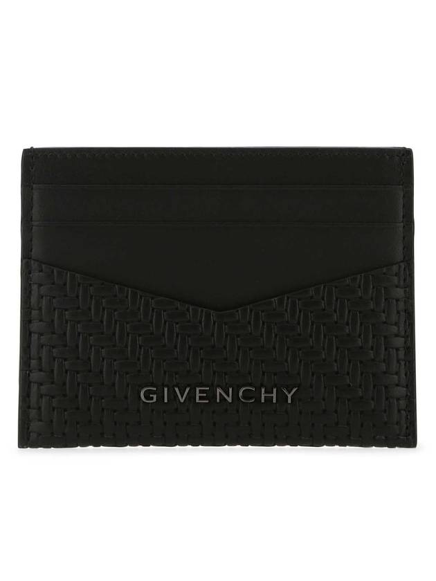 Woven Leather Card Holder - GIVENCHY - BALAAN 1