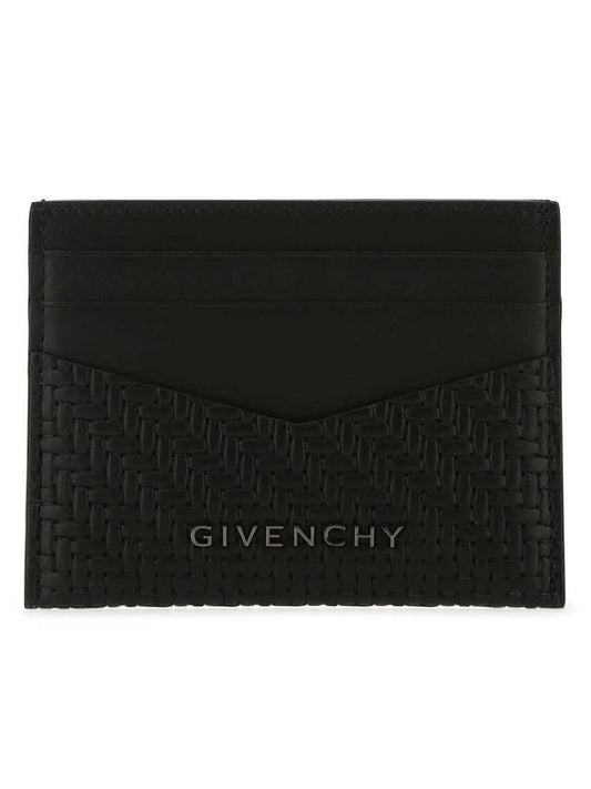 Woven Leather Card Holder - GIVENCHY - BALAAN 1