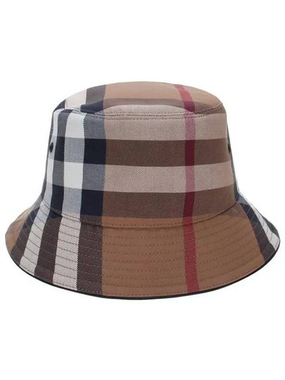 Checked Cotton Bucket Hat Brown - BURBERRY - BALAAN 2