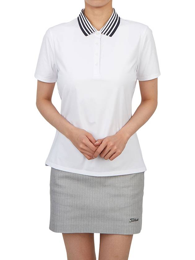 Women's Pleated Collar Silky Tech Nylon White - G/FORE - BALAAN 6