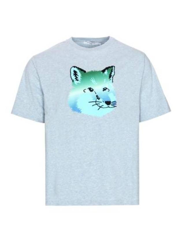 Vibrant Fox Head Easy Short Sleeve T-Shirt Blue Haze Melange - MAISON KITSUNE - BALAAN 2