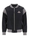 Stripped Cyclist Recycled Nylon Bomber Jacket Grey - VIVIENNE WESTWOOD - BALAAN 2