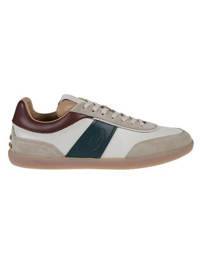 Tricolor Embossed Logo Low-Top Sneakers Brown Beige - TOD'S - BALAAN 2