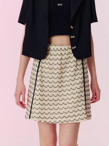 Wave combination banding mini skirt - OPENING SUNSHINE - BALAAN 1