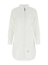 Women's Point Collar Poplin Short Dress White - THOM BROWNE - BALAAN 2