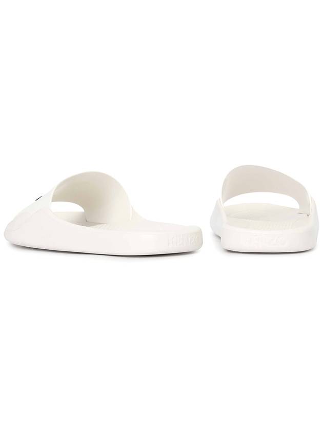 Full Logo Rubber Slippers White - KENZO - BALAAN.