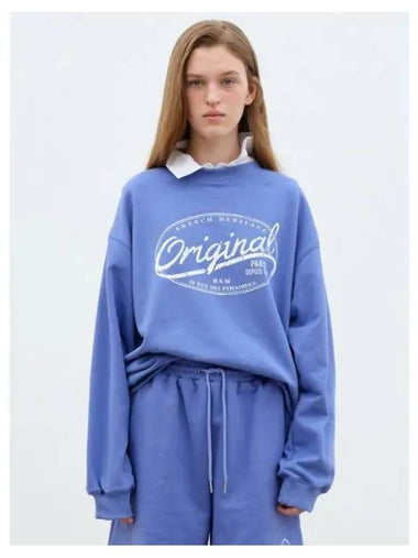 ORIGINAL LOGO SWEATSHIRT BLUE - BENSIMON - BALAAN 1