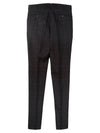Virgin wool check pleated brown pants - PT TORINO - BALAAN 3