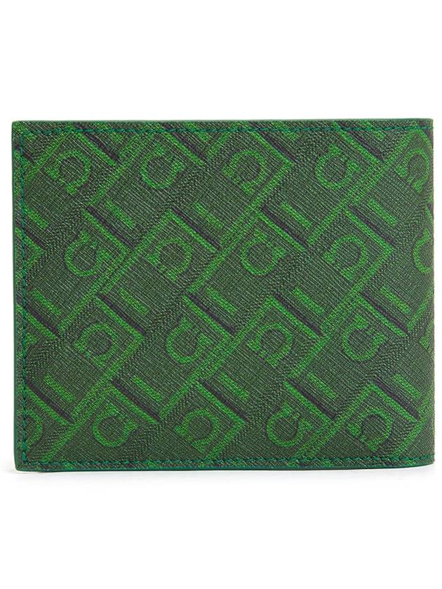 Monogram Half Wallet Verde - SALVATORE FERRAGAMO - BALAAN 3