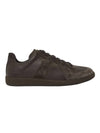 Men's Replica Leather Suede Low Top Sneakers Dark Brown - MAISON MARGIELA - BALAAN 1