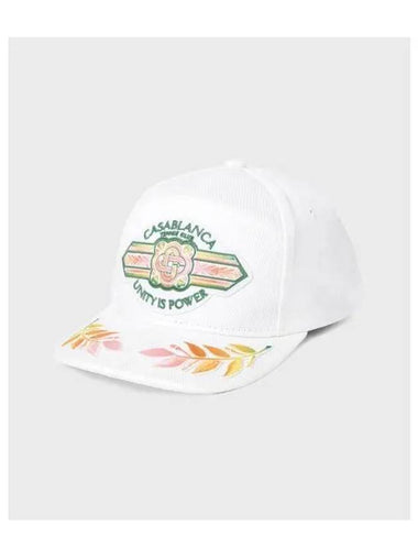 U Unity IS POWER GRADIENT EMBROIDERED CAP white TWILL - CASABLANCA - BALAAN 1