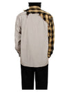 Broken Check Cotton Long Sleeve Shirt Brown - MAISON MIHARA YASUHIRO - BALAAN 4