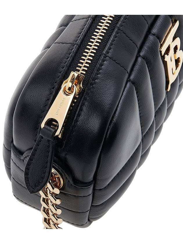 Quilted Leather Mini Lola Camera Shoulder Bag Black - BURBERRY - BALAAN 9