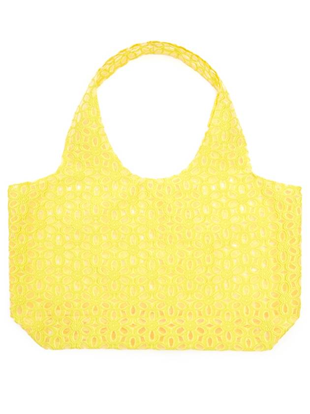 Flower jacquard shopper tote bag yellow - RHEEMIN - BALAAN 3