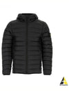 Loom Woven Chambers R-Nylon Down-TC Light Hoodie Down Jacket Black - STONE ISLAND - BALAAN 2