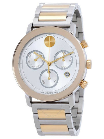 Movado Bold Evolution Chronograph Quartz Silver Dial Two-Tone Men's Watch 3600888 - MOVADO - BALAAN 1