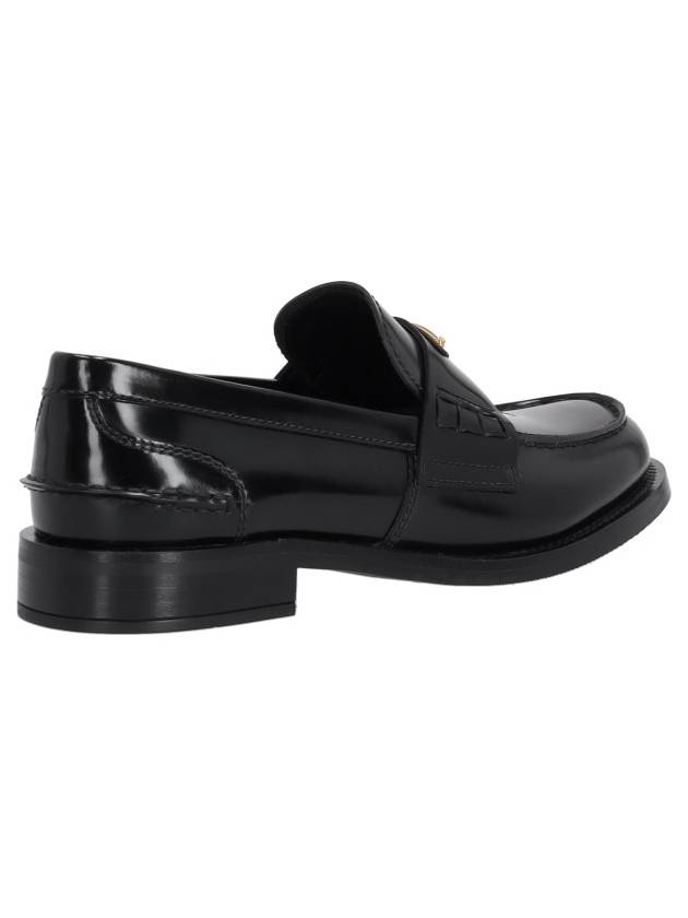 Brushed Leather Loafers Black - PRADA - BALAAN 4