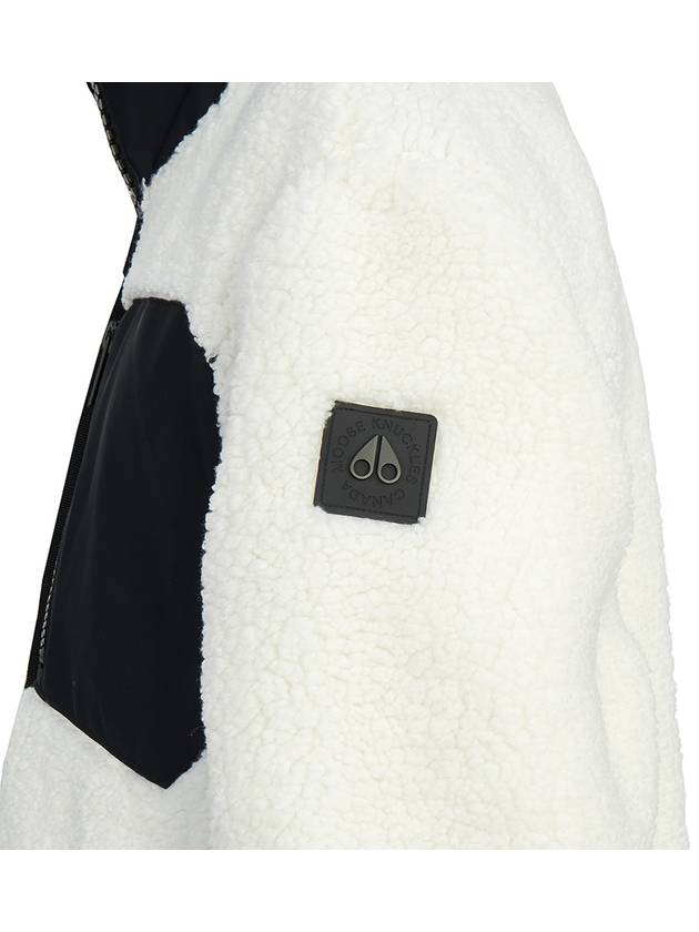 Men's Sagrek Shearling Fleece Zip-Up Jacket Ivory - MOOSE KNUCKLES - BALAAN 11