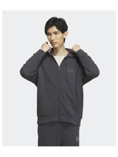 adidas Burbiage Full Zip Hoodie Carbon IS7426 - ADIDAS - BALAAN 1