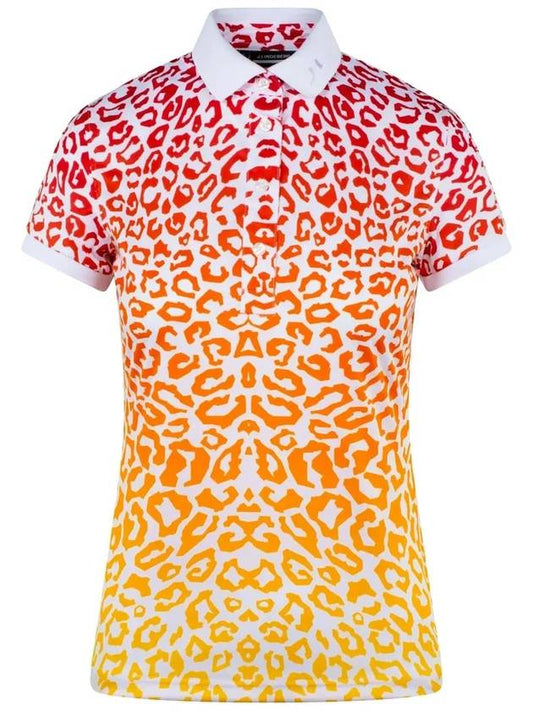 SS Golf Short Sleeve Tour Tech Print Polo Leo Reflect - J.LINDEBERG - BALAAN 2