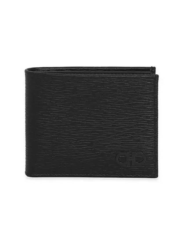 Gancini Half Wallet Black - SALVATORE FERRAGAMO - BALAAN 3