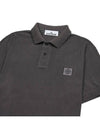 Wappen Cotton Short Sleeve Polo Shirt Charcoal - STONE ISLAND - BALAAN 4