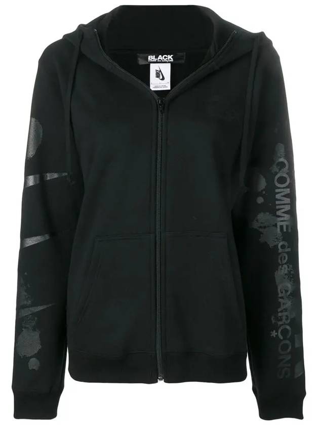 11th Anniversary Black Logo Printing Hooded Zip up 1B T106 052 1 - COMME DES GARCONS - BALAAN 3