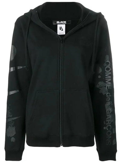 Logo Printing Zip Up Hoodie Black - COMME DES GARCONS - BALAAN 2