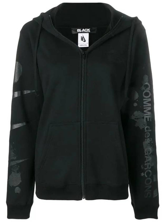 11th Anniversary Black Logo Printing Hooded Zip up 1B T106 052 1 - COMME DES GARCONS - BALAAN 2