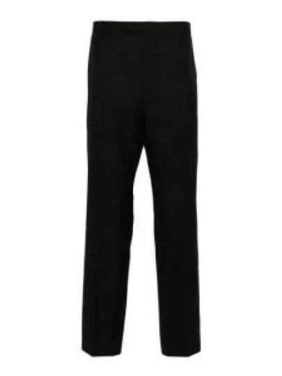 Wool blend straight pants black - GUCCI - BALAAN 2