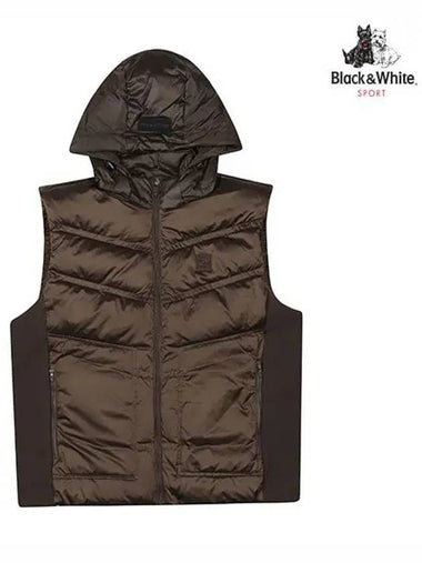 Men s Winter Swing Heavy Down Vest 1014GXWN BROWN - BLACK&WHITE - BALAAN 1