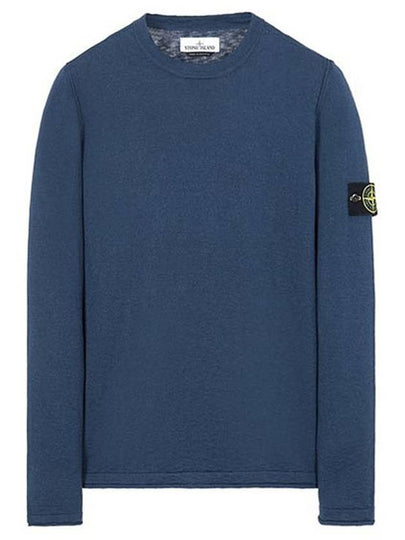 Wappen Patch Crew Neck Knit Top Dark Blue - STONE ISLAND - BALAAN 2