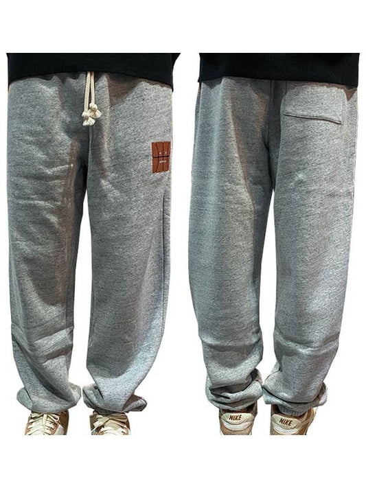 Basketball Face Patch Fleece Track Pants Grey - ACNE STUDIOS - BALAAN 2