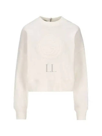 GG Logo Cotton Sweatshirt White - GUCCI - BALAAN 2