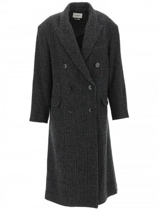 Women's Rosima Wool Double Coat Dark Gray - ISABEL MARANT - BALAAN 1