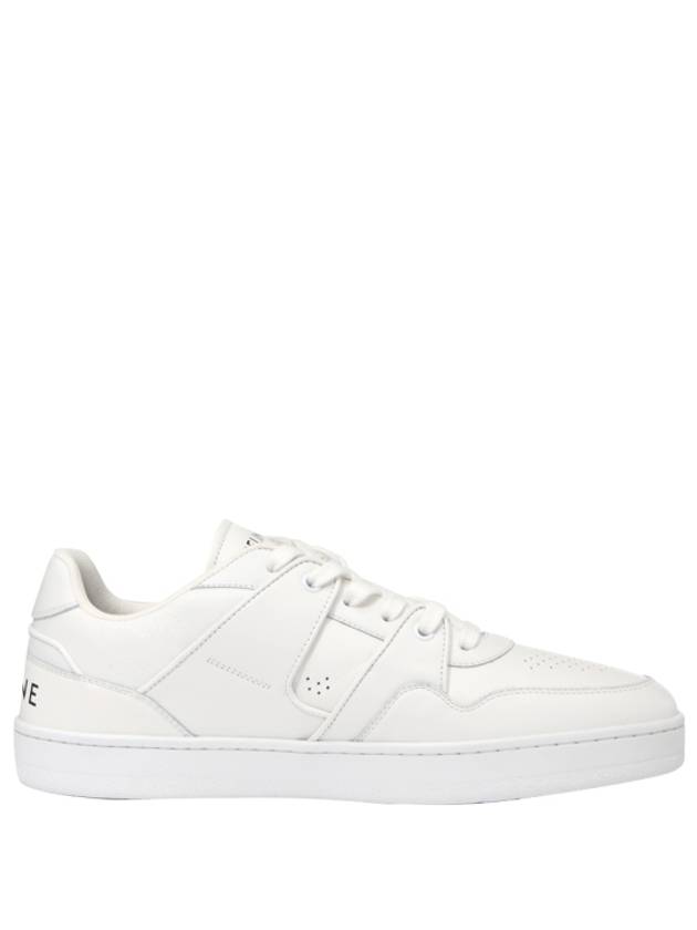 Men's Lace Up Calfskin Low-Top Sneakers Optic White - CELINE - BALAAN 6