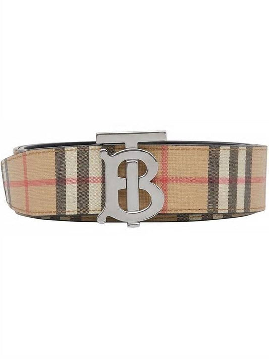 Reversible TB Check Belt Brown - BURBERRY - BALAAN 1